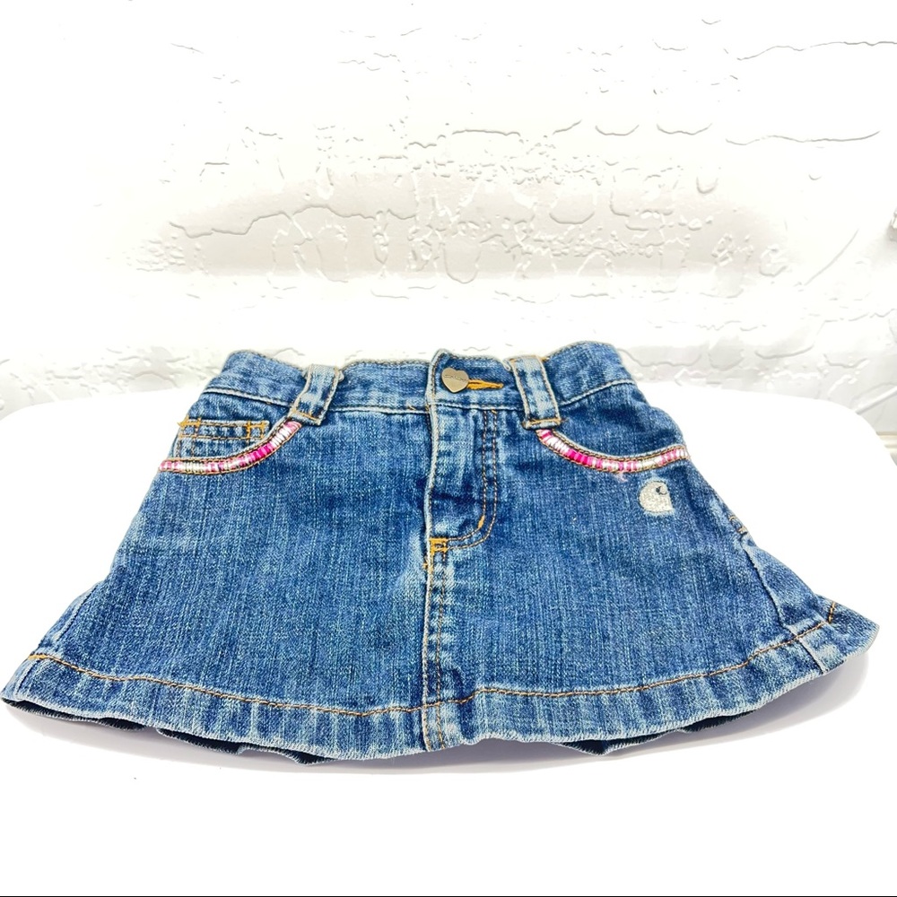 Baby Girl Carhartt Denim Skirt Sz 12M